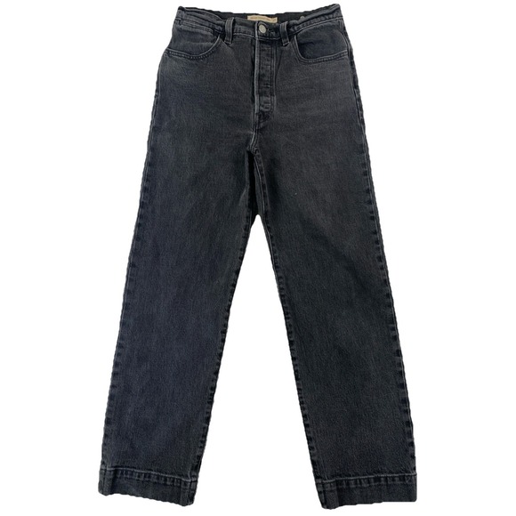 Levi's | Jeans | Levis Ribcage Straight Ankle Jeans Black Button Fly ...